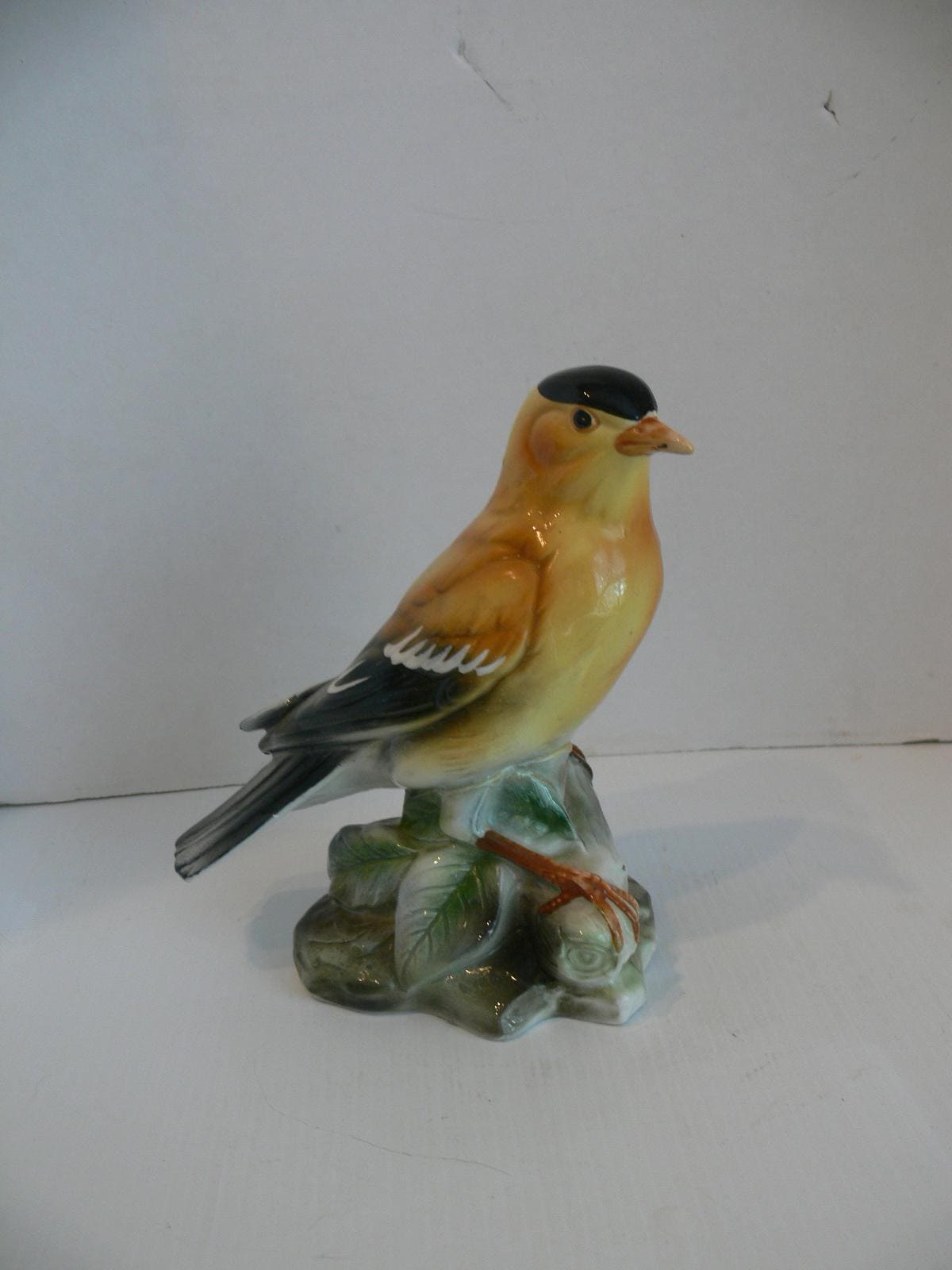 Ceramic Gold Finch Bird Figurines - Etsy