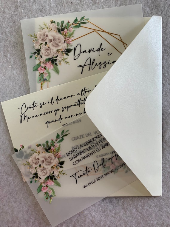 DL Vellum Transparent envelopes for invitations, Long handmade Envelopes  for Wedding cards 03/velL/envA7