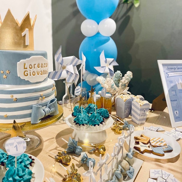 Party Kit Little Prince, Little Prince themafeest, baby geboorte, welkomstfeest set-up