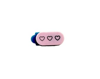 Webcam Cover by Funsylab for Your Digital Privacy, Colourful and Fun Laptop/Tablet Accessories -  Hearts Mini, Pink