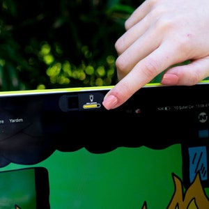 Webcam Cover by Funsylab for Your Digital Privacy, Colourful and Fun Laptop/Tablet Accessories -  Idea Loading, Black