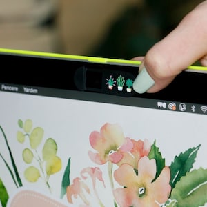 Webcam Cover by Funsylab for Your Digital Privacy, Colourful and Fun Laptop/Tablet Accessories | Cactus | Mini