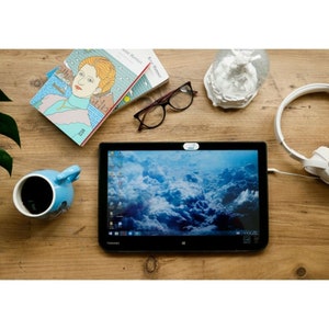Webcam Cover by Funsylab for Your Digital Privacy, Colourful and Fun Laptop/Tablet Accessories -  Dreams Loading, White