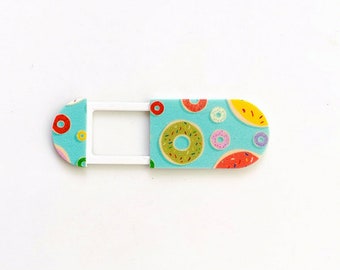 Copertura webcam di Funsylab per la tua privacy digitale, accessori colorati e divertenti per laptop / tablet - Doughnut World