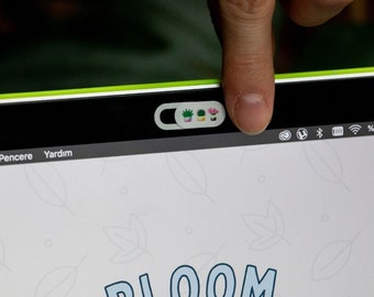 Copertura webcam di Funsylab per la tua privacy digitale, accessori per laptop / tablet colorati e divertenti / succulente / mini