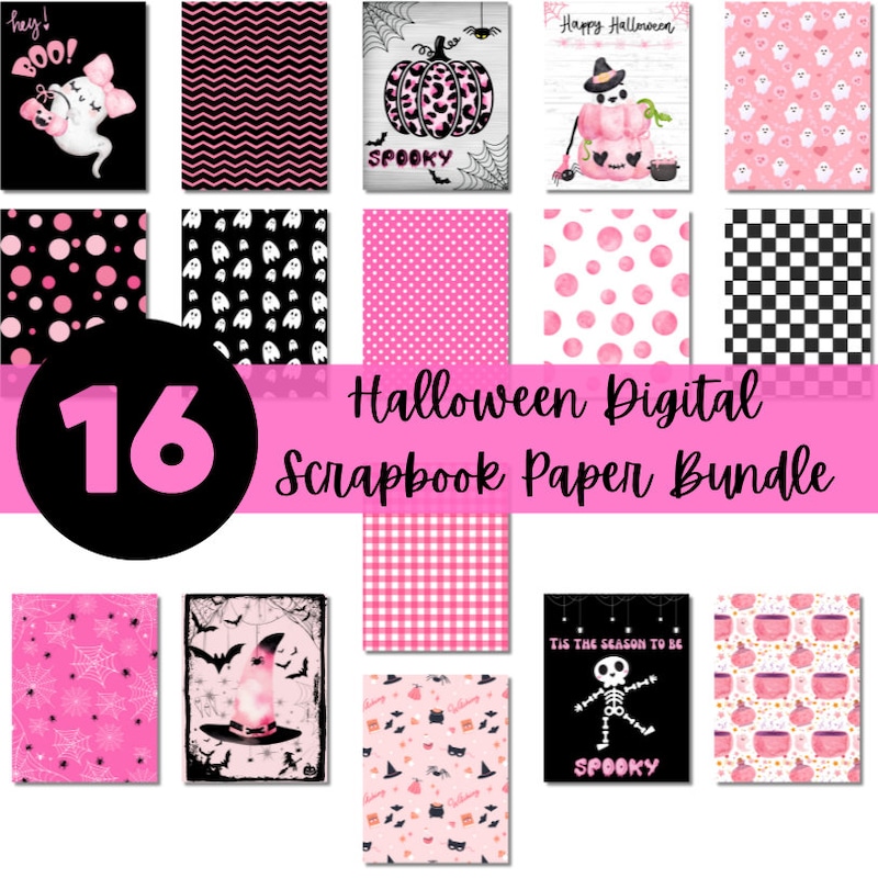 Pink Scrapbook Paper - Etsy