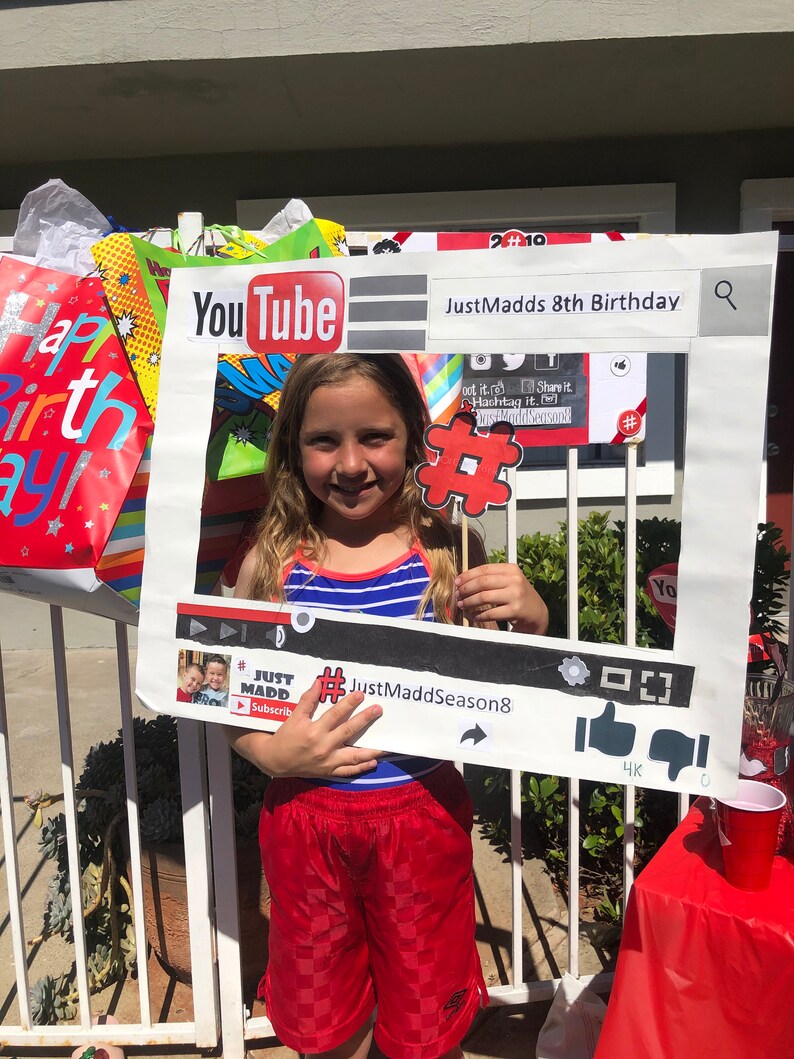 Personalized YouTube Photo Booth Frame Prop Etsy