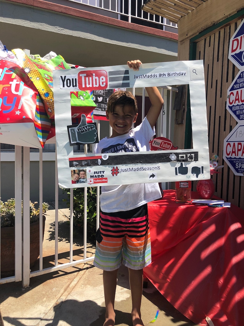 Personalized YouTube Photo Booth Frame Prop | Etsy