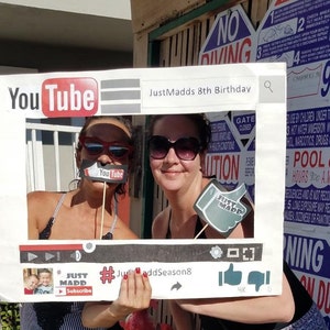 Personalized YouTube Photo Booth Frame Prop | Etsy