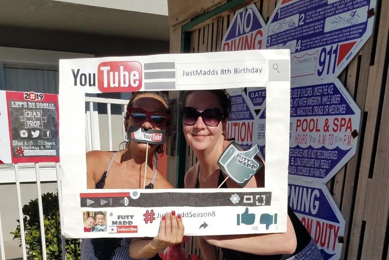 Personalized YouTube Photo Booth Frame Prop Etsy