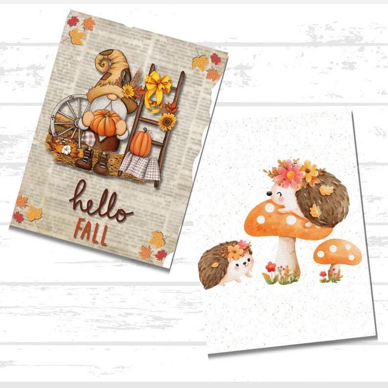 Digital Hello Fall Printable Paper Bundle Printable Fall Paper