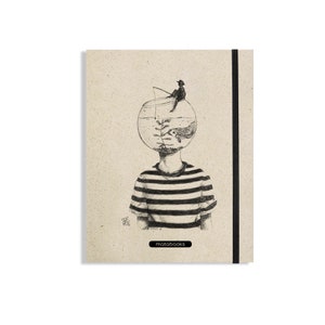 Cuaderno/diario/diario/cuaderno/cuaderno/bloc de notas A5 sostenible hecho de papel de hierba - Folleto suizo - Pesca de ideas