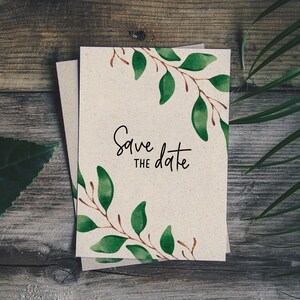 matabooks - 持続可能な草紙で作られた A6 招待状/しゃがむ時間/誕生日/記念日用の折りたたみカード - 日付を保存