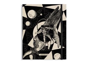 Cuaderno/diario/cuaderno/bloc de notas A5 sostenible hecho de papel de hierba - Folleto suizo - Milagro espacial