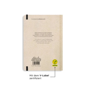 Sustainable A5 notebook/diary/journal/writing pad made of sweet grass paper Nari Blue Starry Sky lined image 4