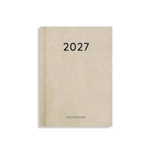 Kalender 2027 A6 Basic aus Graspapier – Jahresplaner Samaya – Farbe: Nature S – matabooks