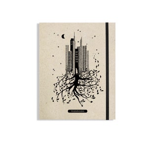 Cuaderno/diario/diario/cuaderno/cuaderno/bloc de escritura sostenible A5 hecho de papel de hierba - Folleto Suizo - Luna