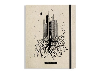 Sustainable A5 notebook/diary/journal/writing pad made of grass paper - Swiss Brochure - Luna