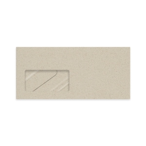 matabooks - sobres largos de papel de hierba con ventana adhesiva húmeda (natural/beige)