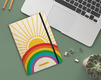 Sustainable notebook A5 made of sweet grass paper - Pride Collection notebook Nari - Sunlight (dotted)