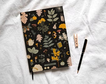 matabooks – Caderno/Bloco de Desenho/Diário/Bullet Journal/Caderno de Anotações A5 Sustentável feito de Papel de Grama – Jana Cor: Preto Místico