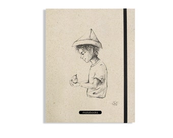 Sustainable A5 notebook/diary/journal/writing pad made of grass paper - Swiss Brochure - Fallenbird