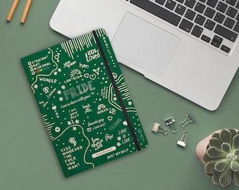 Libreta/diario/bloc de notas sostenible A5 de papel de hierba dulce, Colección Pride Nari – Nature (punteado)