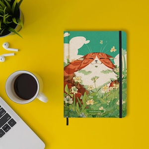 Libreta/diario/bloc de notas A5 sostenible de papel de hierba dulce – Nari Color: Azul cielo