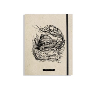 Cuaderno/diario/diario/cuaderno/cuaderno/bloc de escritura sostenible A5 hecho de papel de hierba - Folleto suizo - Caracol