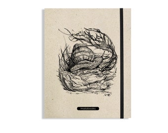 Cuaderno/diario/diario/cuaderno/cuaderno/bloc de escritura sostenible A5 hecho de papel de hierba - Folleto suizo - Caracol