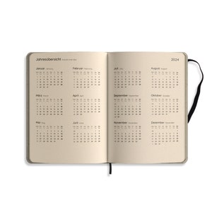 Nachhaltiger A5 Kalender/Terminkalender/Wochenplaner/Taschenkalender/Organizer/Jahresplanner Samaya 2024 Farbe: Nature M DE/EN Bild 3