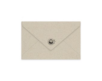 matabooks - Envelopes/envelopes C6 made of grass paper with wet adhesive ideal for weddings (natural/beige)
