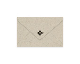 matabooks - C6 envelopes made of grass paper with wet adhesive ideal for weddings – 500 pieces (natural/beige)