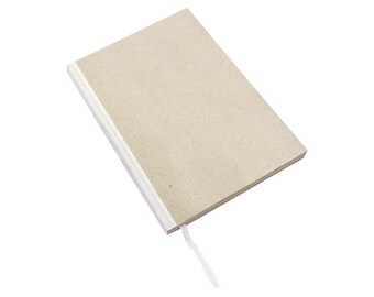 Carnet A5 durable/agenda/journal/livre d'écriture/carnet/bloc-notes en papier d'herbe - bloc-notes (blanc)