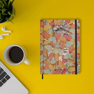 Libreta/diario/cuaderno/bloc de notas sostenible A5 hecho con papel de hierba dulce – Nari Color: Rojo apagado