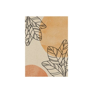 matabooks - Minimalistische A6 Postkarte mit Pflanzenmotiv aus nachhaltigem Graspapier - Branch