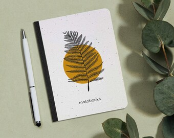 Sustainable A6 notebook/diary/journal/writing pad/notebook/writing pad made from grass paper - Seed Book (Orange)