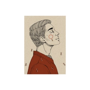 matabooks - Kunstvolle A6 Postkarte aus nachhaltigem Graspapier - No Tears