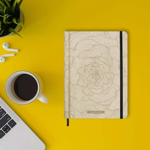 Libreta/diario/bloc de notas A5 sostenible de papel de hierba dulce – Nari Color: Oro rosa