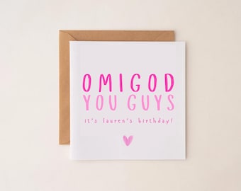 Musical Theatre, Stagey, Pink Inspired Birthday Card