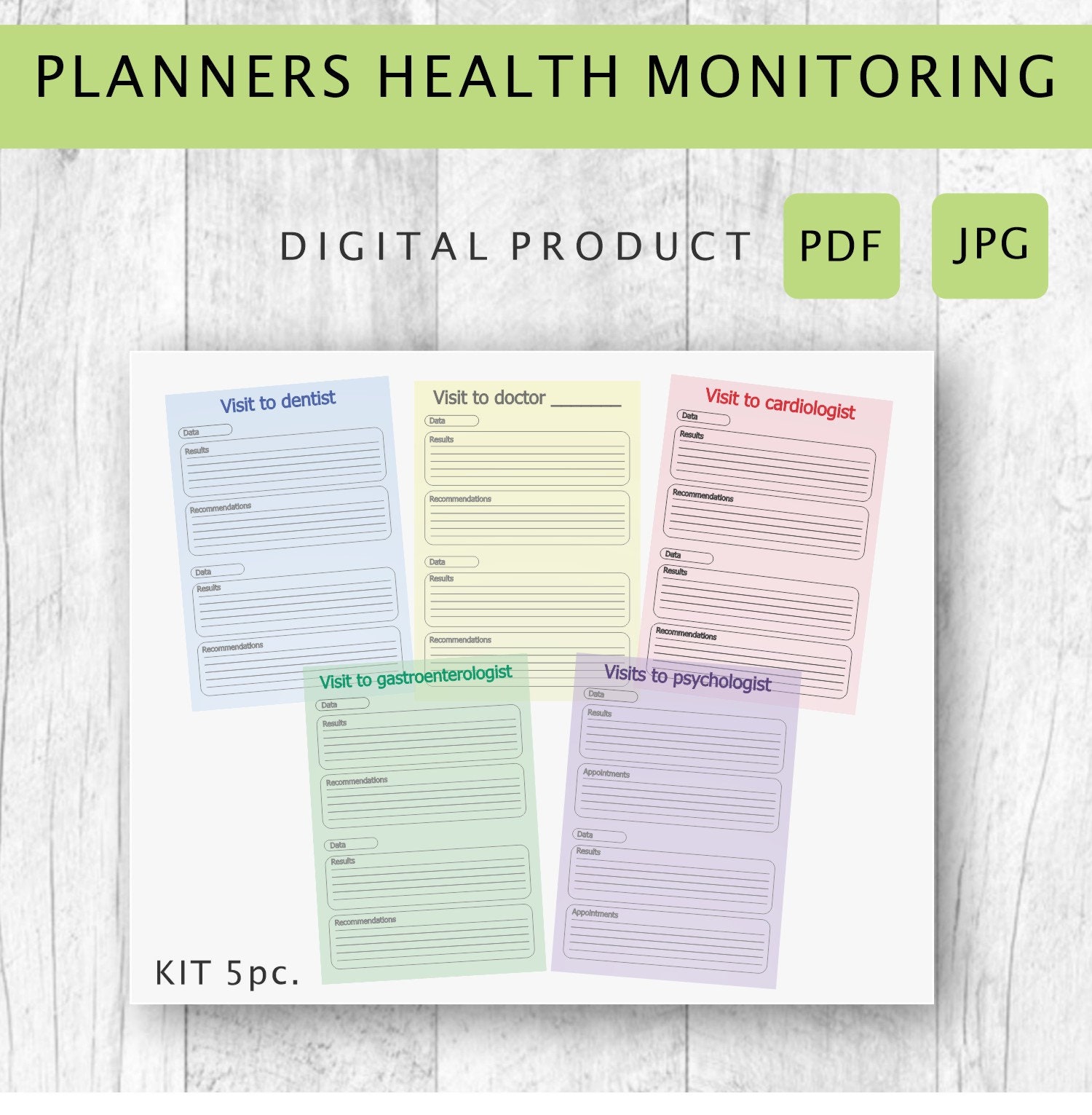 Printable Planner visits to doctors Doctor appointments | Etsy