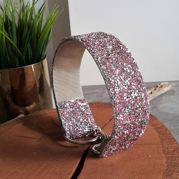Large PINK Rhinestone Bling Dog Collar Dog Glam Collar Etsy