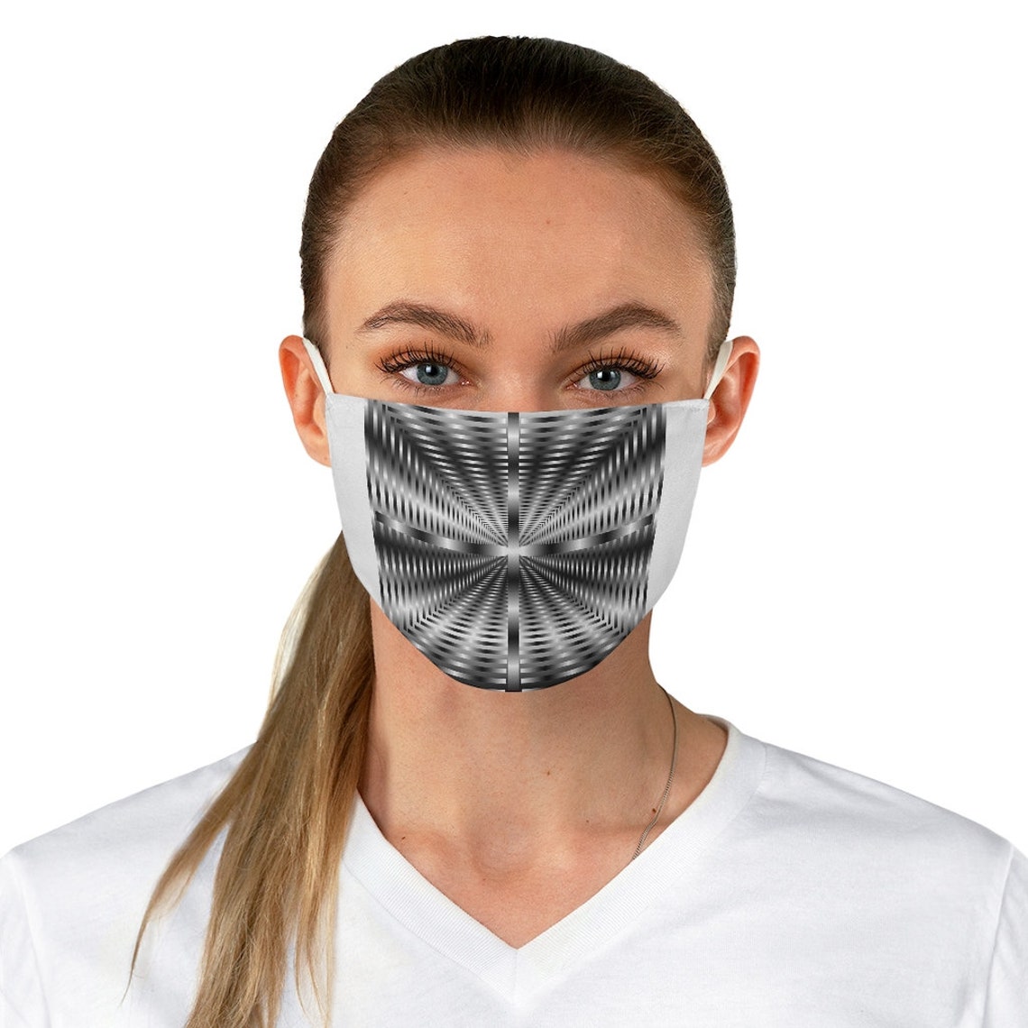 Optical Illusion Fabric Face Mask Etsy