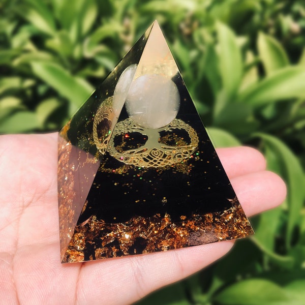 8 Options Orgonite Orgone  Pyramid/Rose Crystal Sphere,Obsidian/Energy Generator/EMF Protection Pyramid/EMF Crystal/Best Gift/Relieve Stress