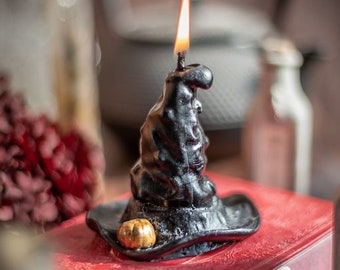 Candle Witch Hat Halloween witch decoration Paraffin Candle autumn Halloween decor fall vintage halloween decoration