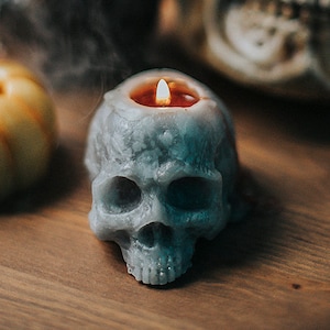 Halloween Candle Skull bleeding red witch Gothic bones Black Halloween decoration Paraffin Candle witchcraft vintage halloween decoration