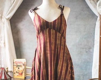 Circus Stripped Dress, circuscore Goth Costume, steampunk pirate dress