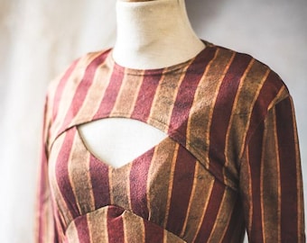 Striped Bolero Jacket: Vintage Circuscore Top, Victorian Clown Shawl