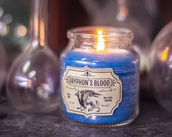 Gryphons Blood Potion Candle Apothecary witch Gothic Guaiacwood Halloween decoration Paraffin Candle witchraft vintage halloween decoration