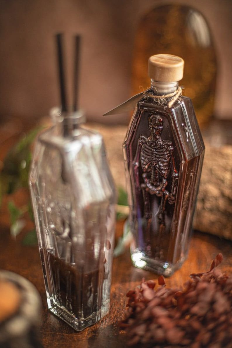 Coffin Reed Diffuser - Home Decor - Halloween Aroma - Skull Glass ...